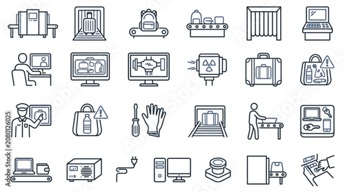Various office and technology icons displayed on a white background for 2026-06-27 reference