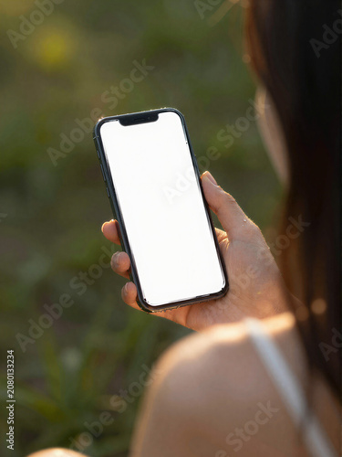 Sunlit Phone Mockup Garden Serenity