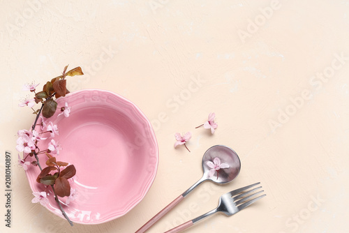 Beautiful table setting wit...