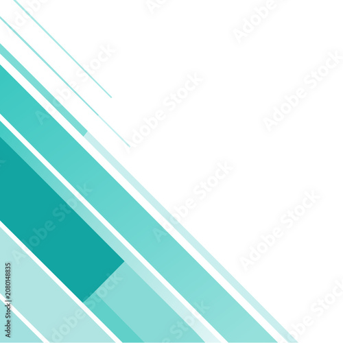 Abstract diagonal teal and cyan gradient lines vector
