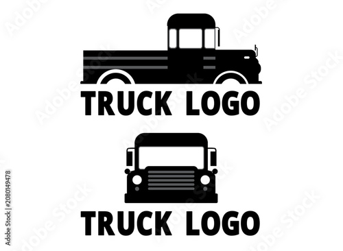 illustration of a bus transportation logo on isolated white background