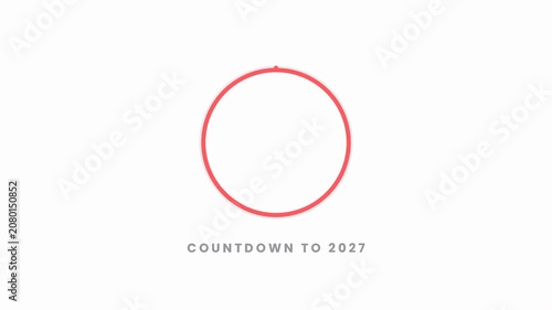 2027 Countdown New Year in white background 
