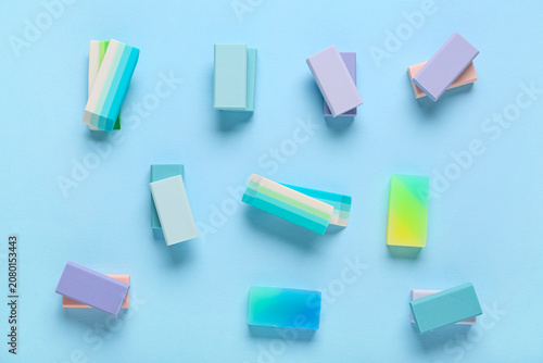 Different rubber erasers on...