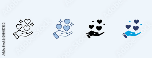 Fotografie Kindness Multiple Icon Illustration Vector