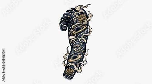 Black and white detailed giraffe head illustration.