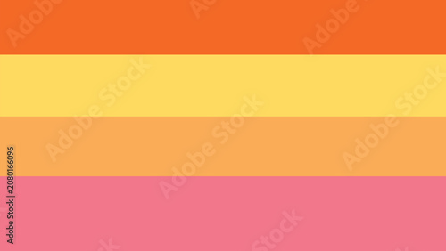 Bild auf Leinwand Lesbian pride flag vector illustration with horizontal stripes in warm gradient