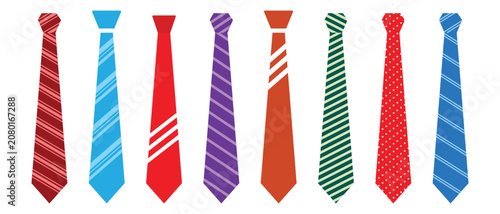 Bild auf Leinwand Neck tie icon vector set