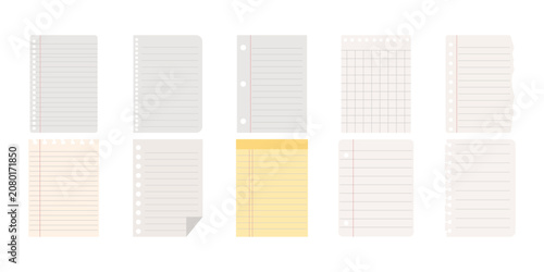 Cuadro en lienzo Notebook Paper Sheet