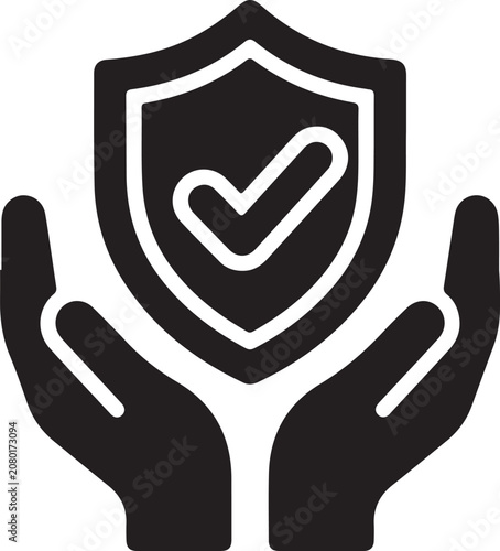 Secure Protection Hands Icon.