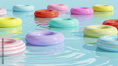 Pastel float ring pool summer pastel float ring pool water