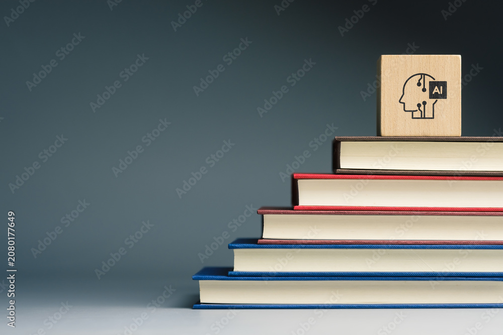 Fototapeta premium AI Knowledge Built on Learning and Education Foundation