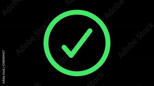 Green Check Mark Icon Animation
