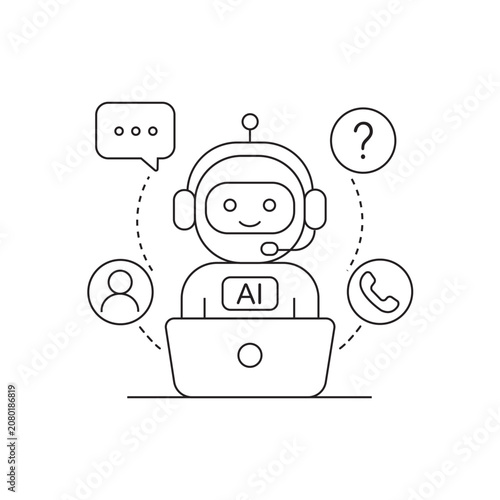 Foto AI Virtual Assistant Icon