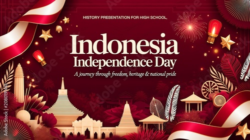 Indonesia independence day celebration banner design