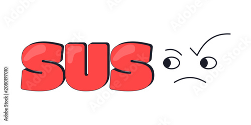 Foto Sus internet reaction illustration