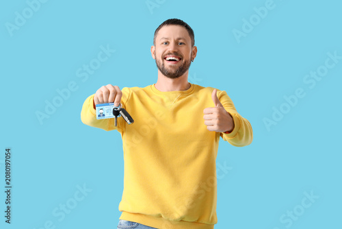 Young man with driving lice...