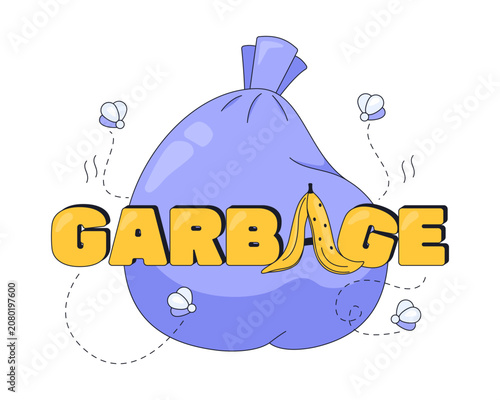 Fotografie Garbage internet reaction illustration