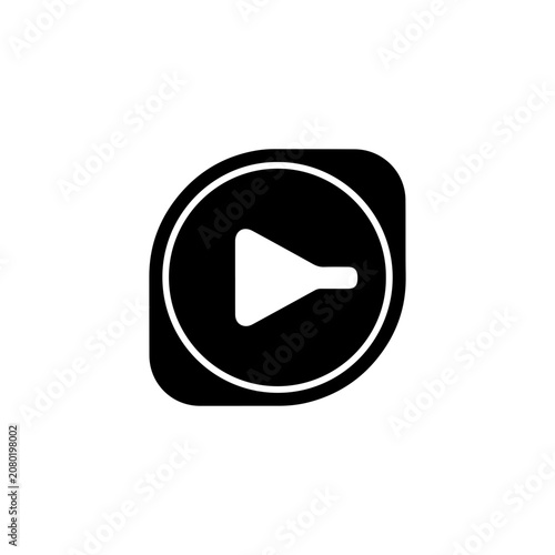 Modern Media Brand StreamCore Play Screen Logo For Digital Content Branding Vector illustration