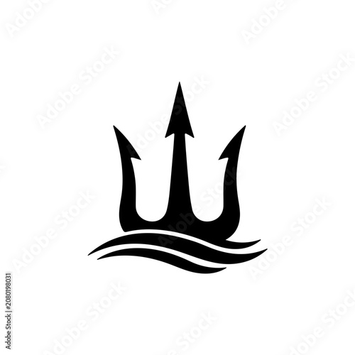 Modern Ocean Trident Icon With Clean Bold Design For Creative Business Branding Vector illustration