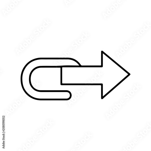 Repeat Arrow Symbol With Clean Minimal Design For Workflow And Process Branding Vector illustration