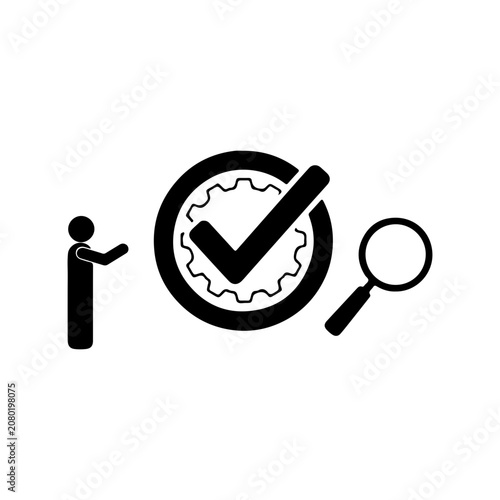 Safety Check Icon With Modern Flat Design For Security And Verification Branding Vector illustration