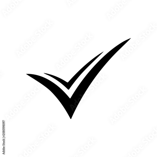 Simple Tick Icon Logo With Minimal Clean Design For Approval And Success Branding Vector illustration