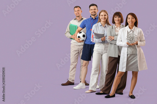 Group of teachers smiling o...