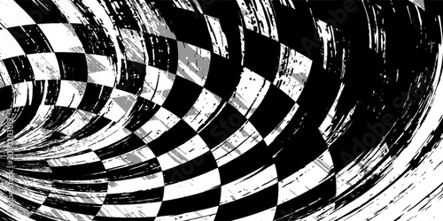 Fotografie Shabby checkered grunge background