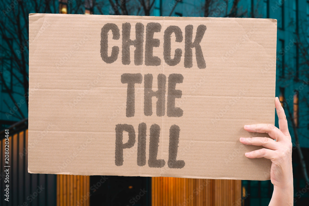 Fotografie "Check the pill" Always verify substances before consumption