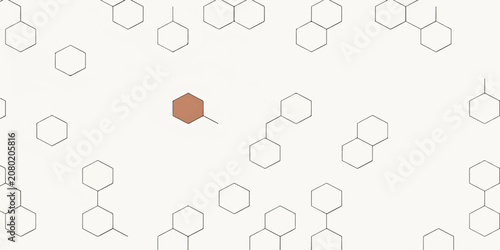 Blue vector seamless pattern with birds and abstract geometric shapes, design illustration, hexagon and square elements, digital wallpaper template, cloud internet concept