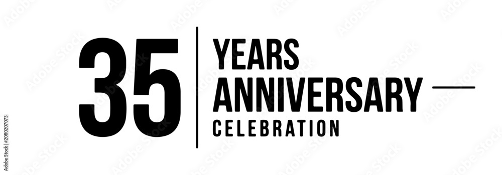 Obraz premium 35 Years Anniversary Celebration Vector, Milestone Event Design, Corporate Business Milestone, Thirty-Five Year Achievement