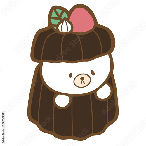 Cute canele Dessert clipart png