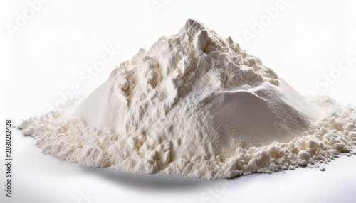 A Pile Of Flour Isolated On White Background