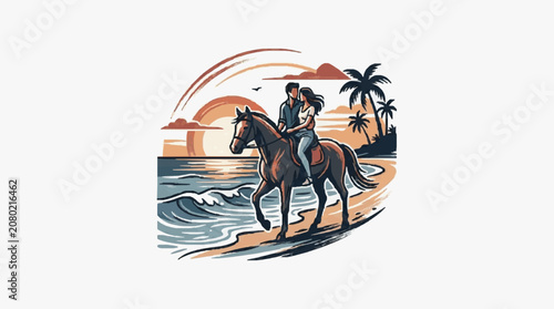 Photos Colorful illustration of a knight on horseback charging.