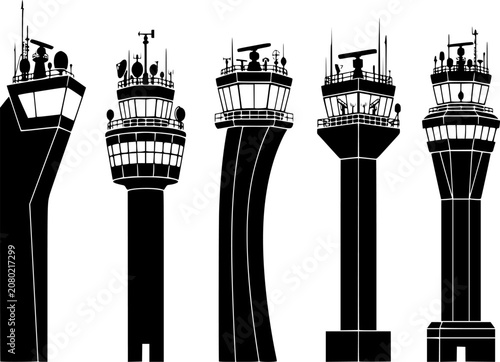 Photographer with Tripod Silhouette - Black Vector Icon of Professional Photography and Studio Setup
