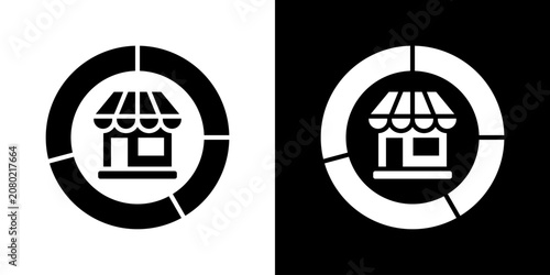 Photos Market Segment Icon Set Multiple Style Collection