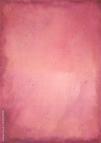Aged Rose-Tinted Parchment Paper Texture with Watercolor Edges