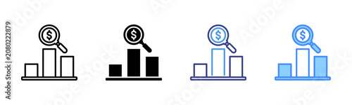 Bild auf Leinwand Competitive Advantage Icon Set Multiple Style Collection