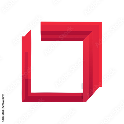 Red Open Book Vector Icon