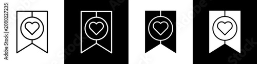 Φωτογραφία Add to favorite black and white icon design concept