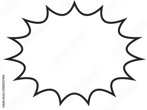 シンプルなびっくりの吹き出し