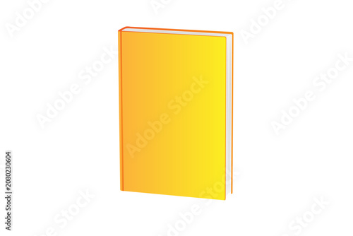 Fotografía Closed Hardcover Book Vector Illustration Isolated on White Background