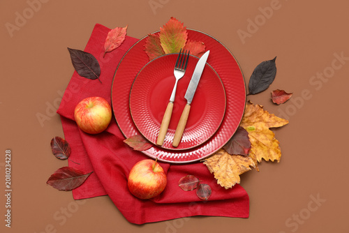 Beautiful table setting wit...