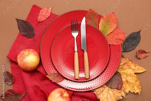 Beautiful table setting wit...