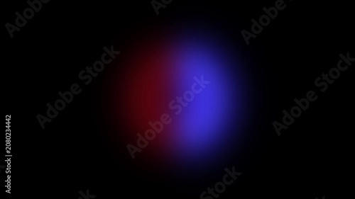 Emergency siren lights flashing in an evening disaster scene. Rotating red and blue alarm animation loops on a dark background. Police emergency flasher shows urgency and alert.