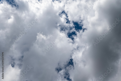 Cloudy  sky for background . Daytime sky with clouds