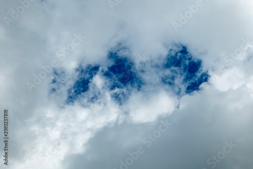 Cloudy  sky for background . Daytime sky with clouds