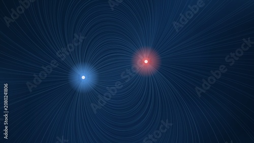 Φωτογραφία Abstract Magnetic Field Lines Illustration
