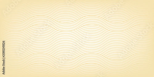 Yellow instant noodles, pasta and spaghetti texture with geometric wavy lines. Ramen, pasta vector pattern. Abstract food illustration background