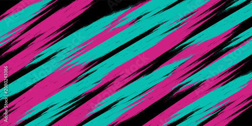 Car sticker wrap banner abstract sporty lines pink blue greenish grunge brush storm thunder modern motorsport racing pattern. eps10.